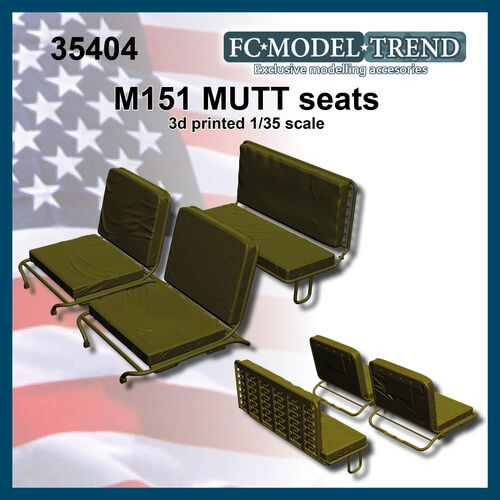35404 M151 MUTT seats, 1/35 scale.