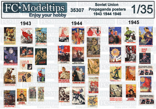 35307 URSS Posters de propaganda 1943, 1944, 1945 escala 1/35