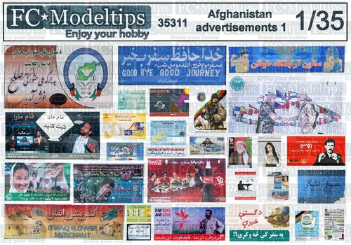 35311 Afghanistan posters and signs 1 1/35 scale