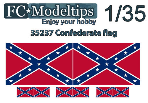C35737 Bandera adaptable confederada escala 1/35