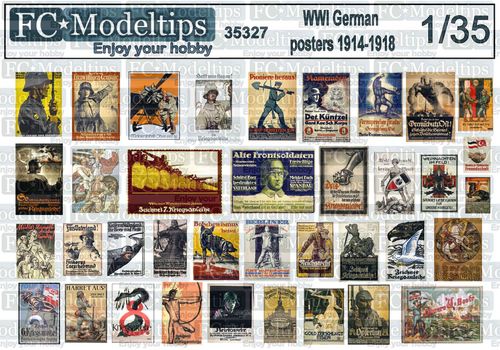 35327 Posters alemanes 1914-1918 WWI, escala 1/35