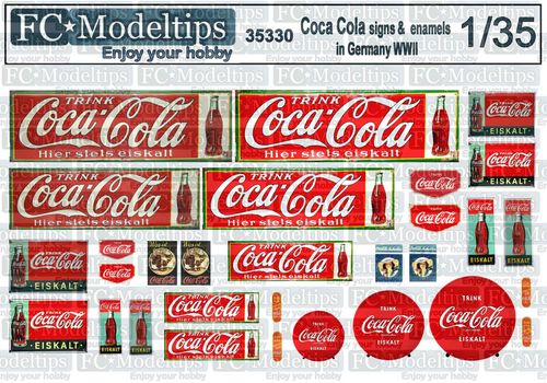 35330 Coca Cola signage, Germany WWII, 1/35 scale