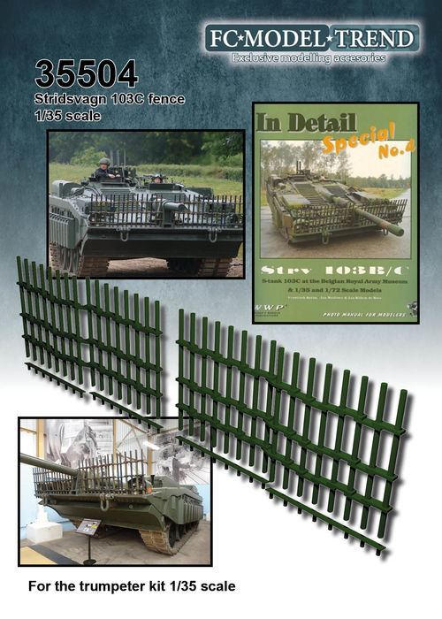 35504 Stridsvagn 103C bars grille, 1/35 scale