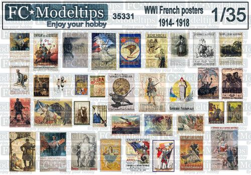 35331 Posters en Francia WWI 1914-1918, escala 1/35