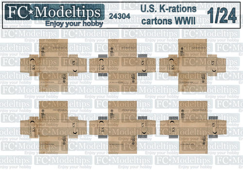 24304 K ration cartons, 1/24 scale