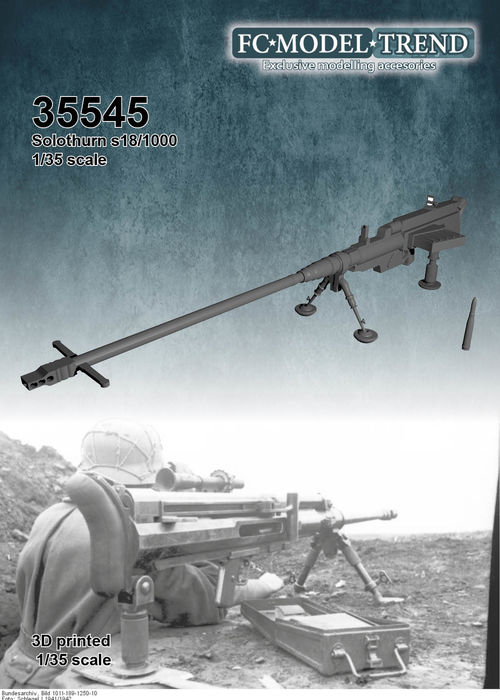 35545 Solothurn S18/1000 anti tank rifle 1/35 scale