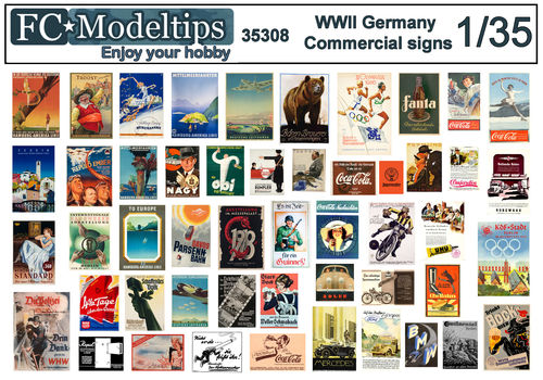 35308 Posters comerciales alemanes WWII escala 1/35