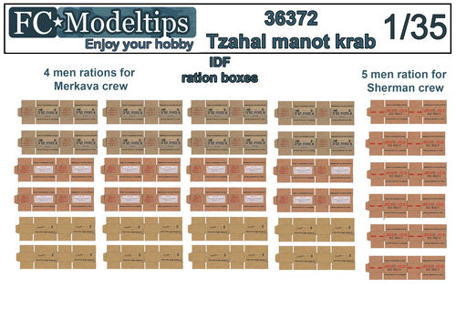 36372 Manot krav IDF rations, 1/35 scale