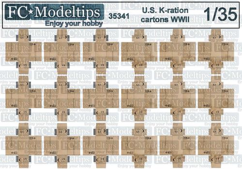 35341 Cajas de raciones K, US army WWII, escala 1/35