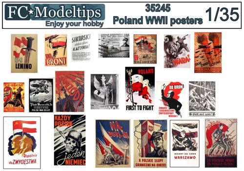 35245 Poland WWII posters, 1/35 scale decals