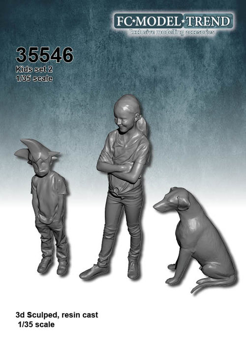 35546 Kids, set 2, 1/35 scale