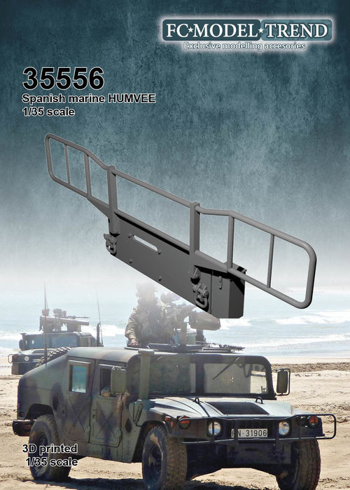 35556 Spanish marine HUMMER bumper, 1/35 scale