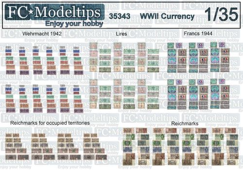 35343 Billetes en la segunda guerra mundial, escala 1/35