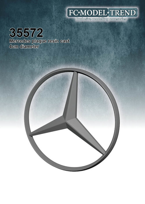 35572 Placa Mercedes, 4cm