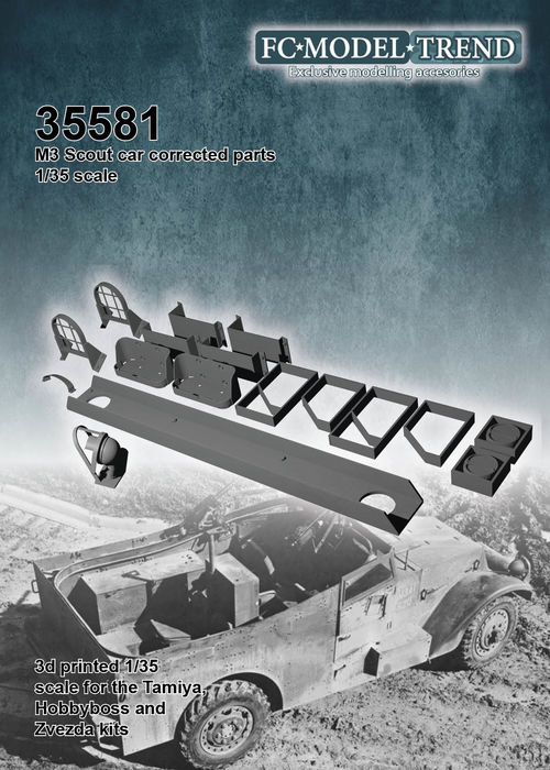 35581 M3 Scout car, detalles escala 1/35