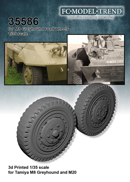 35586 M8/M20 highway pattern tires, 1/35 scale