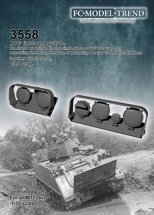 35588 M113 lights and guards, 1/35 scale