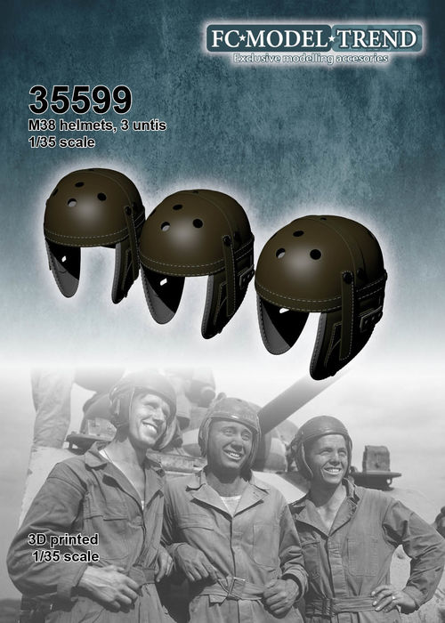 35599 M38 cascos para tripulación de carro de combate US, escala 1/35