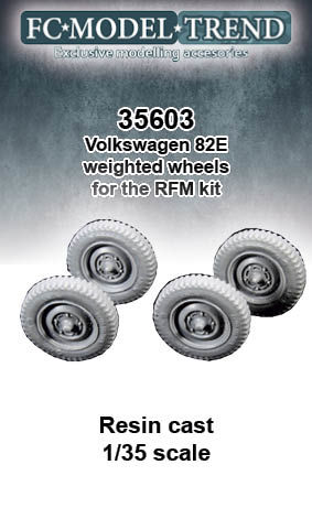 35603 Volkswagen typ82 wheels, 1/35 scale