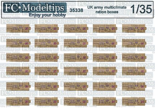 35338 Cajas de raciones inglesas modernas "multiclimate", escala 1/35