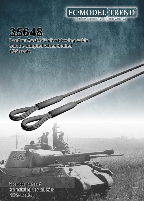35648 Cable de arrastre corto Panther Ausf. A/D, escala 1/35