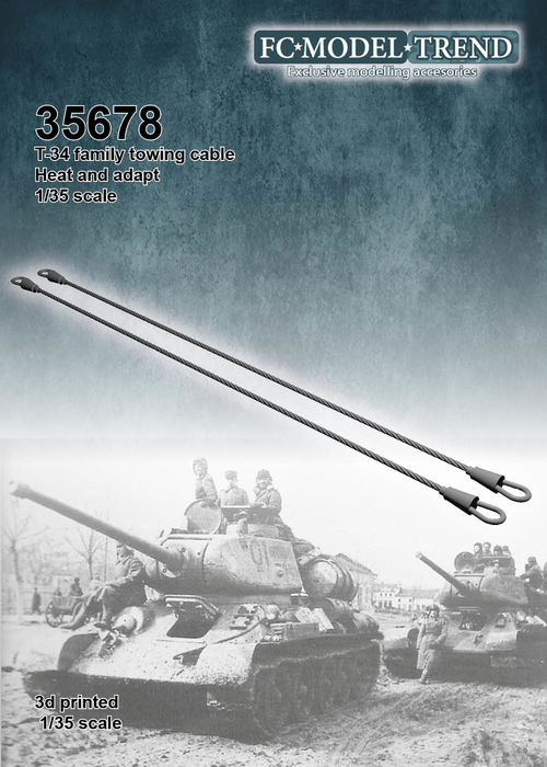 35678 Cable de arrastre para T-34 y derivados, escala 1/35