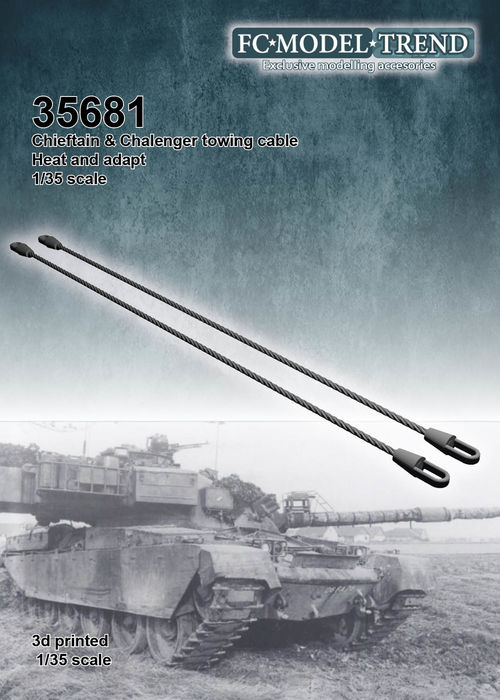 35681 Cable de arrastre para Chieftain y Challenger, escala 1/35