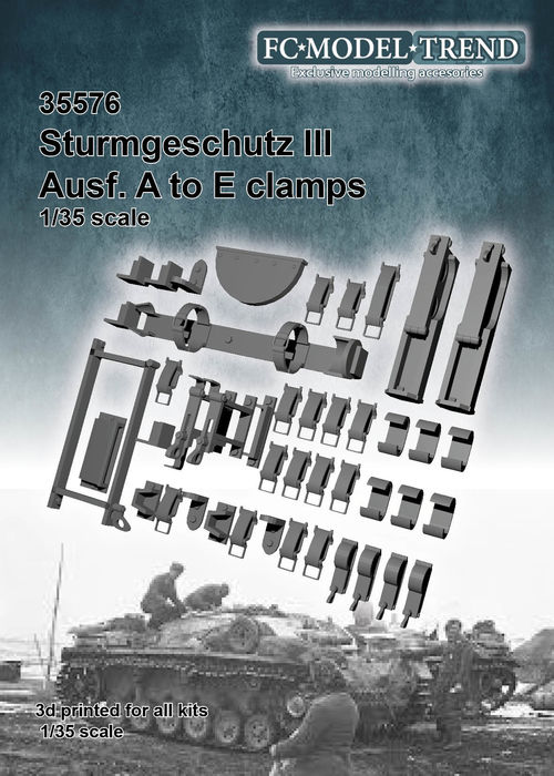 35576 Anclajes de herramientas para el Stug III, escala 1/35