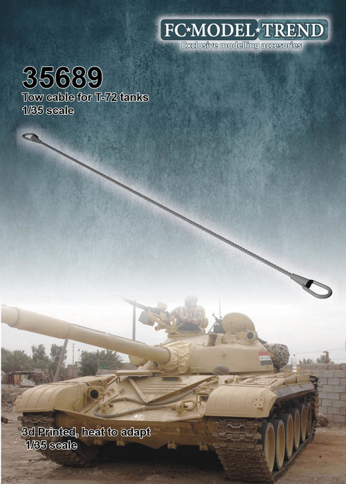 35689 T-72 tank tow cable, 1/35 scale