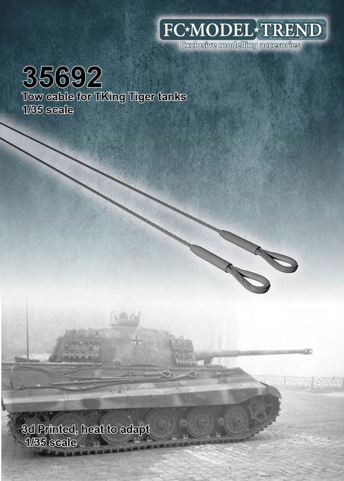 35692 King tiger tank tow cables, 1/35 scale