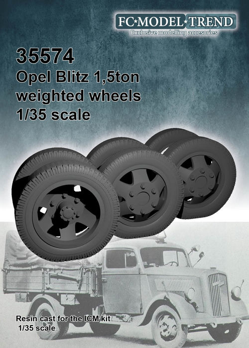 35574 Ruedas "con peso" para el Opel Blitz 1,5ton, escala 1/35
