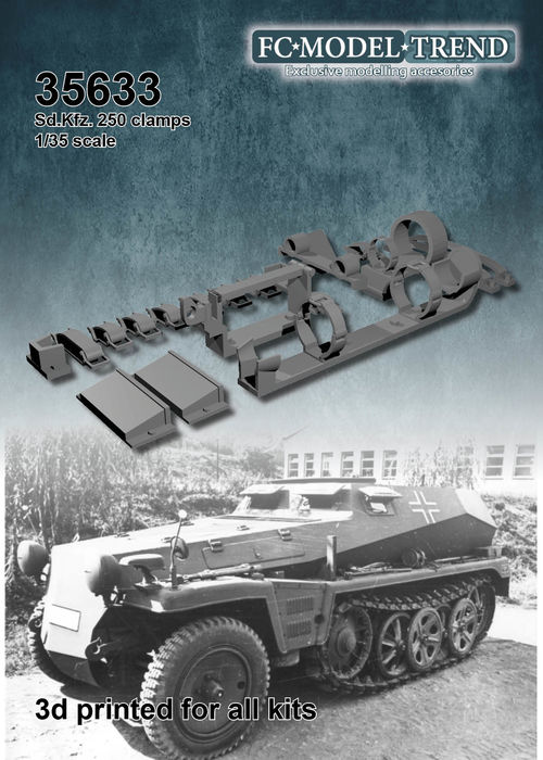 35633 Anclajes de herramientas para el Sd.Kfz 250, escala 1/35