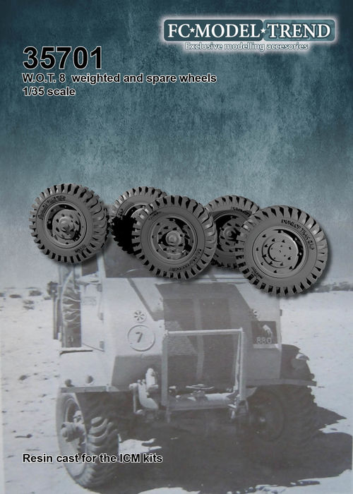 35701 WOT 8 weighted wheels, 1/35 scale