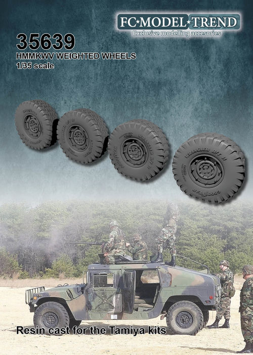 35639 HMWWV weighted wheels, 1/35 scale