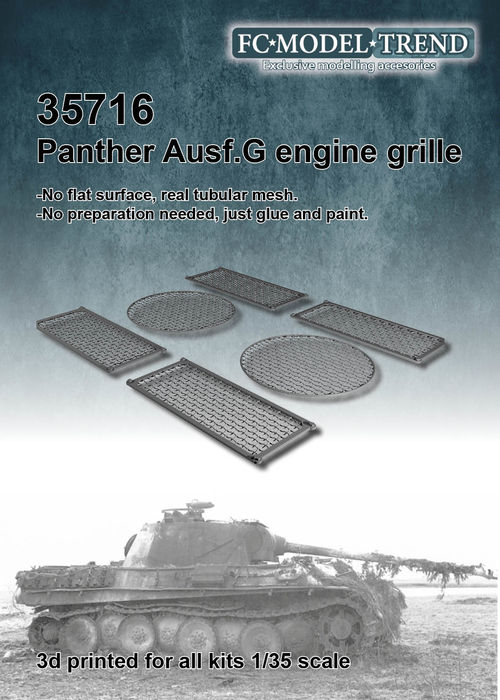 35716 Rejillas Panther Ausf.G, escala 1/35