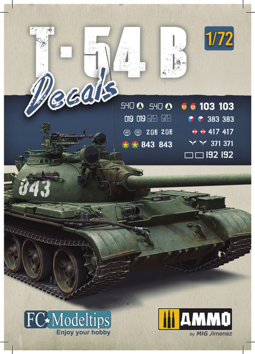 72203 T54B, calcas 1/72 scale decals