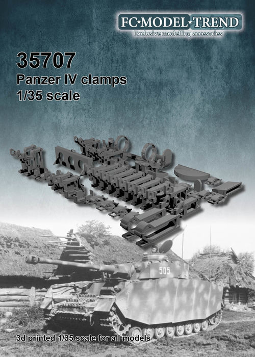35707 Panzer IV tool clamps, 1/35 scale