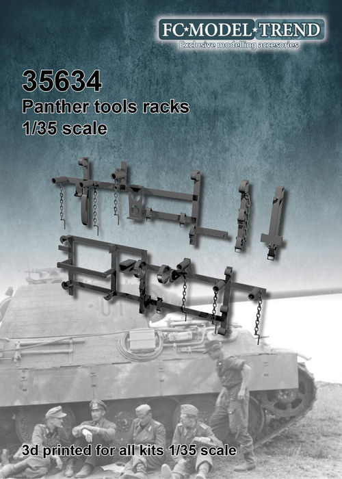 35634 Panther/Jagdpanther tool racks, 1/35 scale.