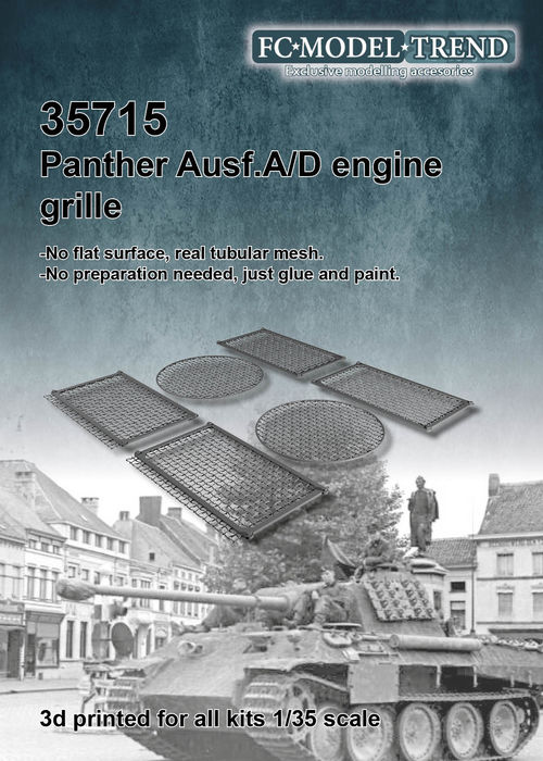 35715 Panther Ausf.A/D grilles, 1/35 scale