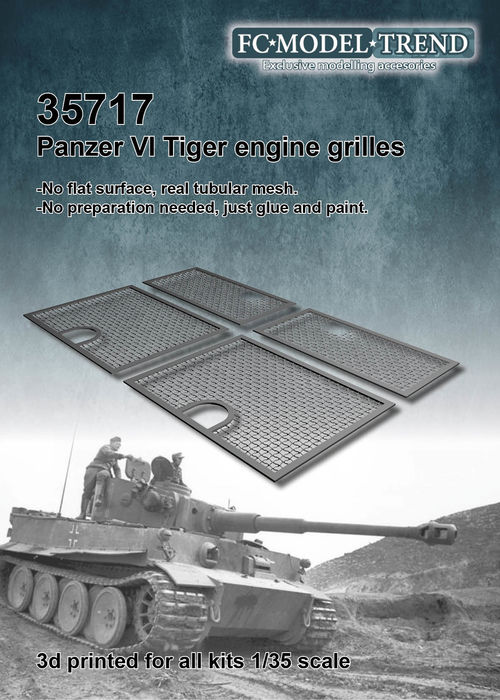 35717 Tiger grilles, 1/35 scale.