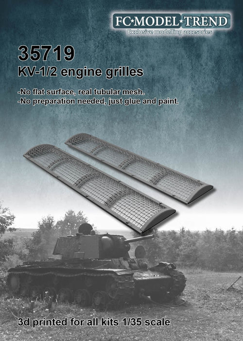 35719 KV1/2 grilles, 1/35 scale.