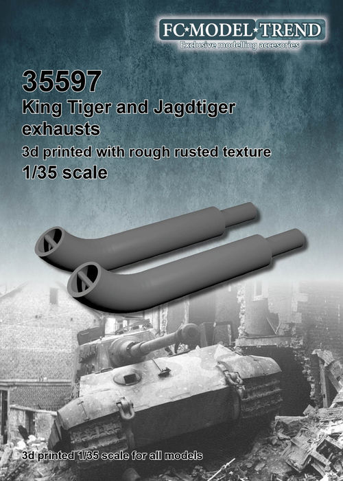 35597 King tiger/Jagdtiger exhausts, 1/35 scale