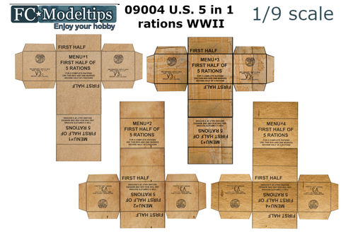 09004 US 5 in 1 rations, 1/9 scale