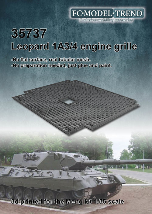 35737 Leopard 1A3 rejilla posterior, escala 1/35