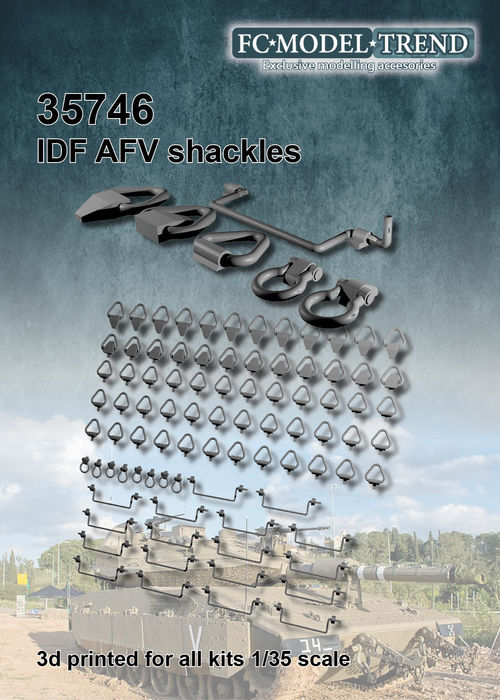 35746 IDF AFV hooks and handles, 1/35 scale