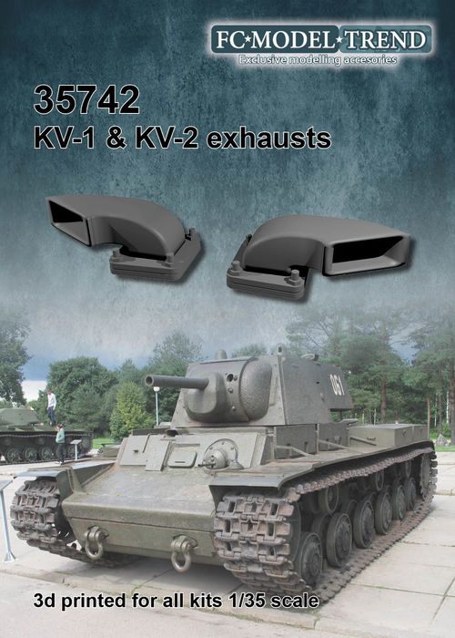 35742 KV-1/2 exhausts, 1/35 scale