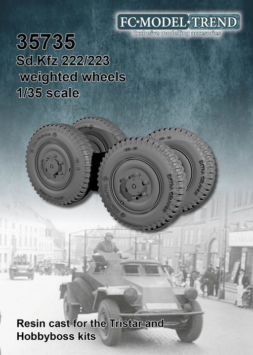 35735 Sd.Kfz. 221/222/223 ruedas con peso, escala 1/35