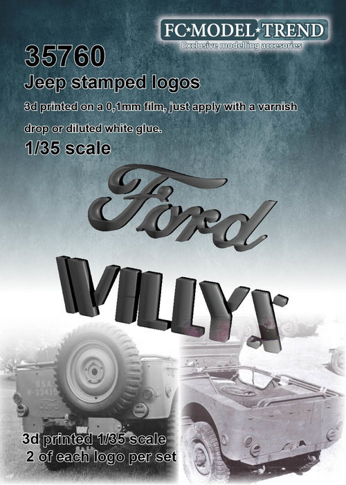35760 Jeep logos,  1/35 scale