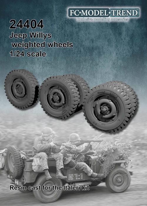24404 Jeep weighted wheels, 1/24 scale