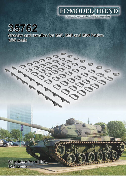 35762 Asas y palancas para M47, M48 y M60 Patton, escala 1/35